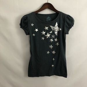 Tunic Gray  Stars graphic Teeshirt T-shirt Top S